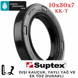 10x30x7 mm SUPTEX KK-T NBR DÖNER MİL YAĞ KEÇESİ 6118 10*30*7 mm